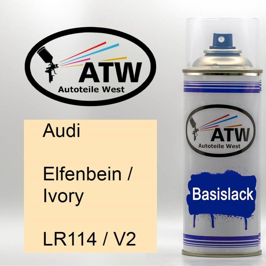 Audi, Elfenbein / Ivory, LR114 / V2: 400ml Sprühdose, von ATW Autoteile West.
